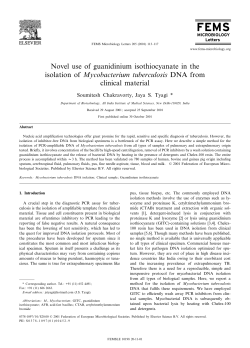 Novel use of guanidinium isothiocyanate in the isolation of