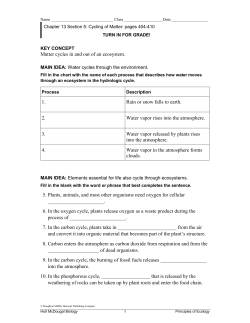 Matter cycles in and out of an ecosystem. 5. Plants, animals, and