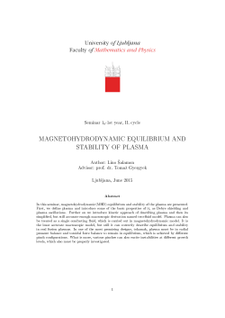 magnetohydrodynamic equilibrium and stability of plasma