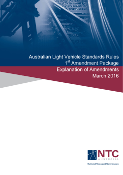 ALVSR 1st Amendment Package Explanation of Amendments