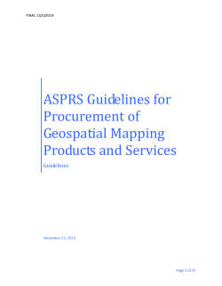 ASPRS Guidelines for the Procurement of Geospatial Mapping