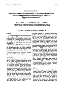 Normal Adrenocortical Response to Adrenocorticotrophic Hormone
