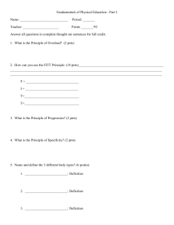 Fundamentals of Physical Education