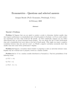 Econometrics - Questions and selected answers