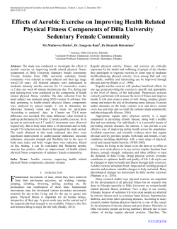 Effects of Aerobic Exercise on Improving Health Related Physical