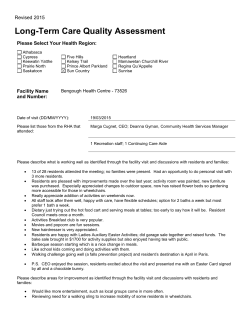 Long-Term Care Quality Assessment