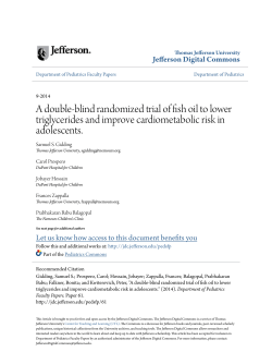 A double-blind randomized trial of fish oil to lower triglycerides and
