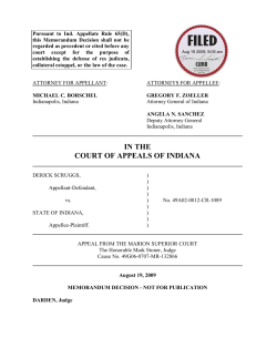 Derick Scruggs v. State of Indiana