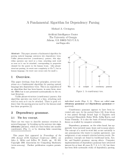 A Fundamental Algorithm for Dependency Parsing