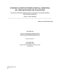 UNITED NATIONS INTERNATIONAL MEETING ON THE QUESTION