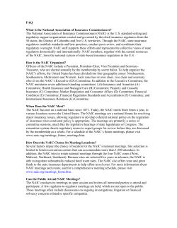 FAQ What is the National Association of Insurance Commissioners