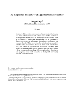 The magnitude and causes of agglomeration economies