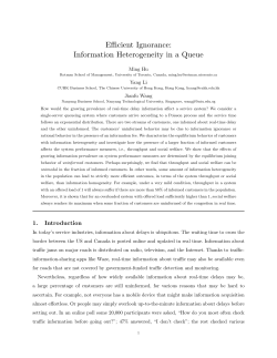 Efficient Ignorance: Information Heterogeneity in a Queue