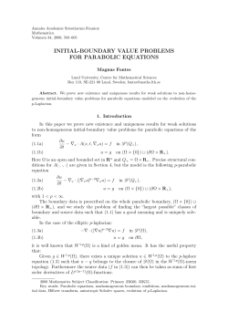 initial-boundary value problems for parabolic equations