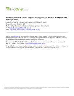 Food Preferences of Atlantic Hagfish, Myxine glutinosa, Assessed by
