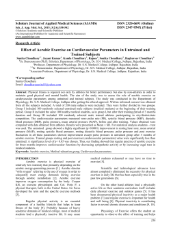Effect of Aerobic Exercise on Cardiovascular Parameters in