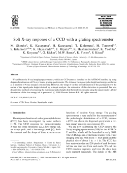 Soft X-ray response of a CCD with a grating spectrometer