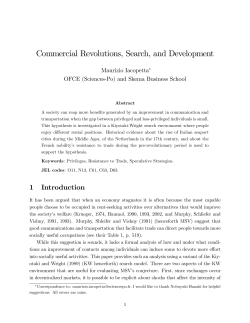 Commercial Revolutions, Search, and