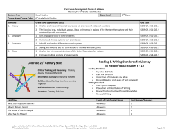 Planning for 6th Grade Social Studies