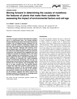 Moving forward in determining the causes of mutations: the features