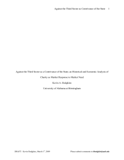 Against the Third Sector as Contrivance of the State