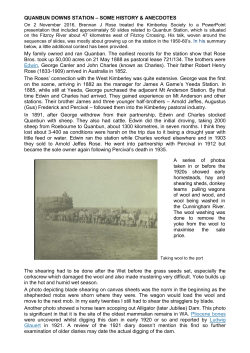 Quanbun Downs Station-Some History