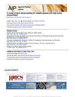 A model of atom dense packing for metallic glasses with high