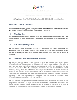 Notice of Privacy Practices I. Who We Are II. Our Privacy Obligations