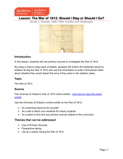 Lesson: The War of 1812: Should I Stay or Should I Go?