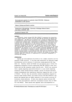 Electrophoretic analysis of covalendy closed SV40 DNA: Boltzmann