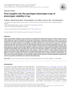 First insights into the genotype&ndash;phenotype map of phenotypic