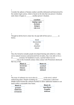Consider the spheres of human conduct carefully delineated and
