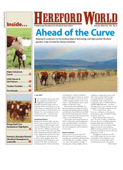 Ahead of the Curve - American Hereford Association