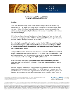 July 29th to August 4th, 2013 - Rodney B. Blake