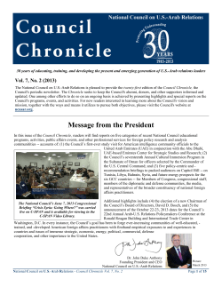 Council Chronicle - Vol. 7, No. 2 - National Council on US