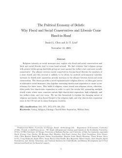 The Political Economy of Beliefs: Why Fiscal and Social