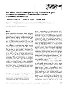 The mouse salivary androgen-binding protein (ABP) gene cluster on