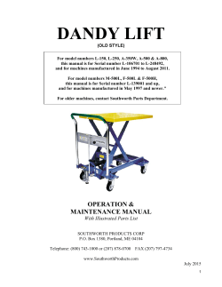dandy lift - Southworth Products