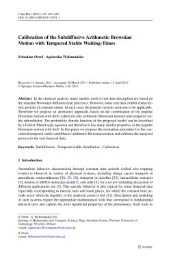 Calibration of the Subdiffusive Arithmetic Brownian Motion with