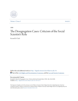 The Desegregation Cases: Criticism of the