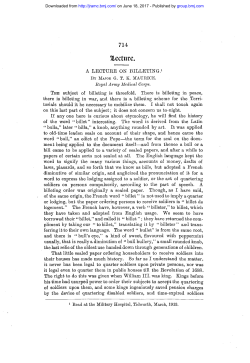 l..ecture. - Journal of the Royal Army Medical Corps