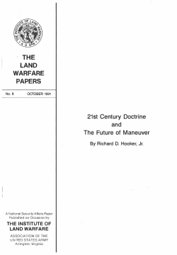 21st Century Doctrine and the Future of Maneuver