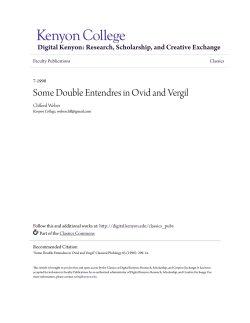 Some Double Entendres in Ovid and Vergil