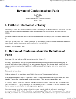I. Faith Is Unfathomable Today