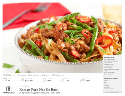 Korean Pork Noodle Bowl