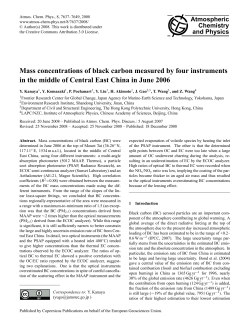 Mass concentrations of black carbon measured by four instruments