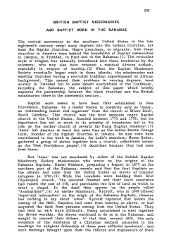 295 BRITISH BAPTIST MISSIONARIES AND BAPTIST WORK IN