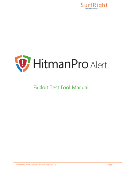 HitmanPro.Alert test tool manual