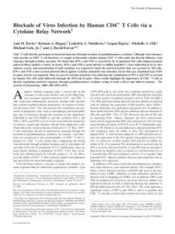 Blockade of Virus Infection by Human CD4 T Cells via a Cytokine