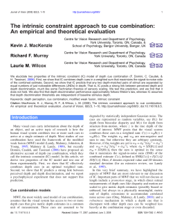 The intrinsic constraint approach to cue combination